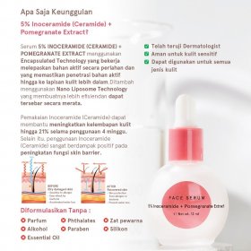5% Inoceramide (Ceramide) + Pomegranate Extract Face Serum (12ml)