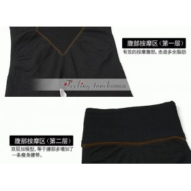 High Waist Pants (Black/Beige) - Slimming Pants